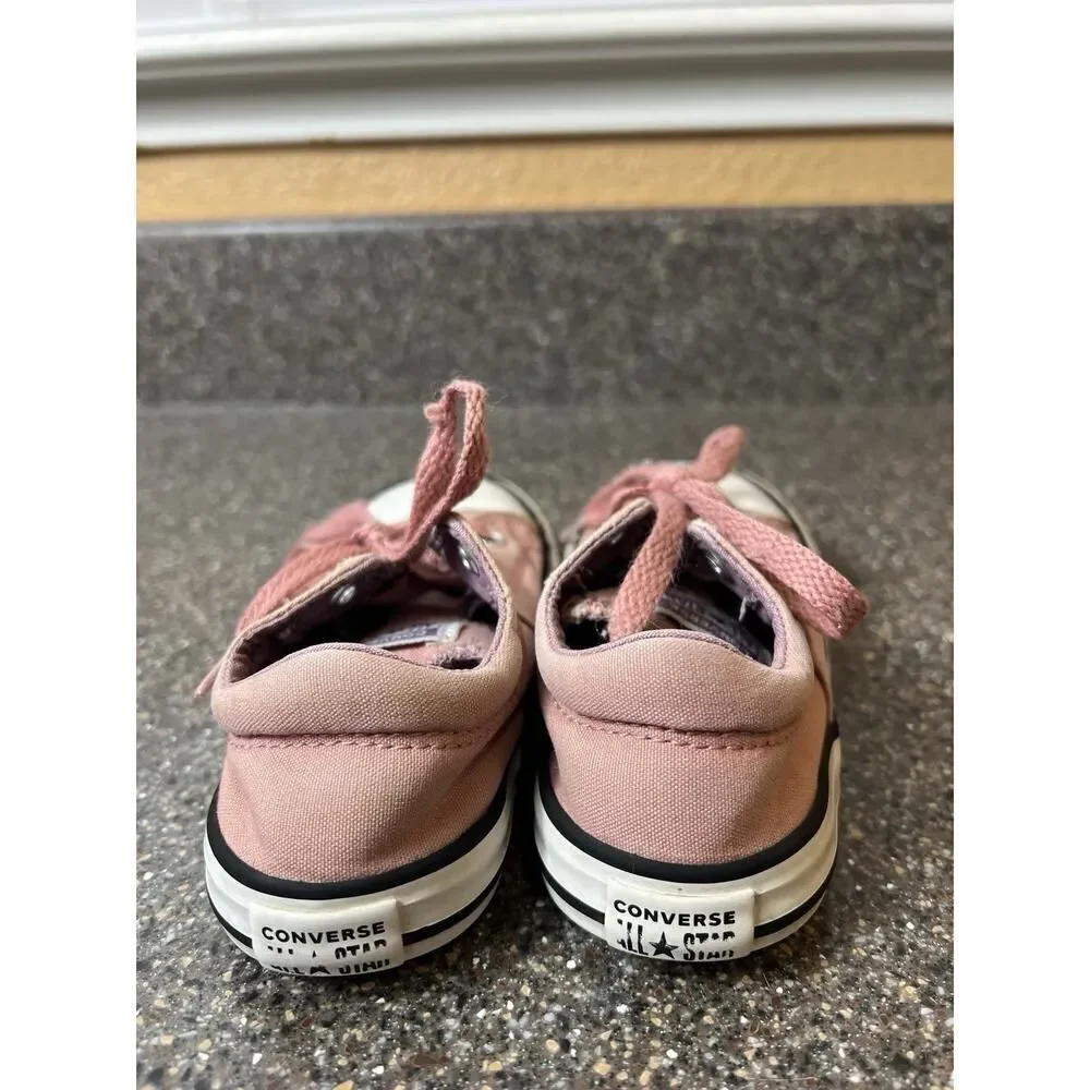 Converse Pink Canvas Sneakers Toddler Girls Size 9 Low Top Lace Up Padded Tongue